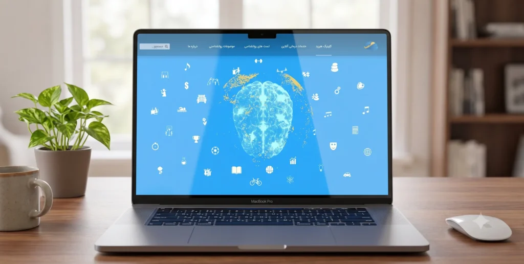 طراحی سایت کلینیک هیربد macbook