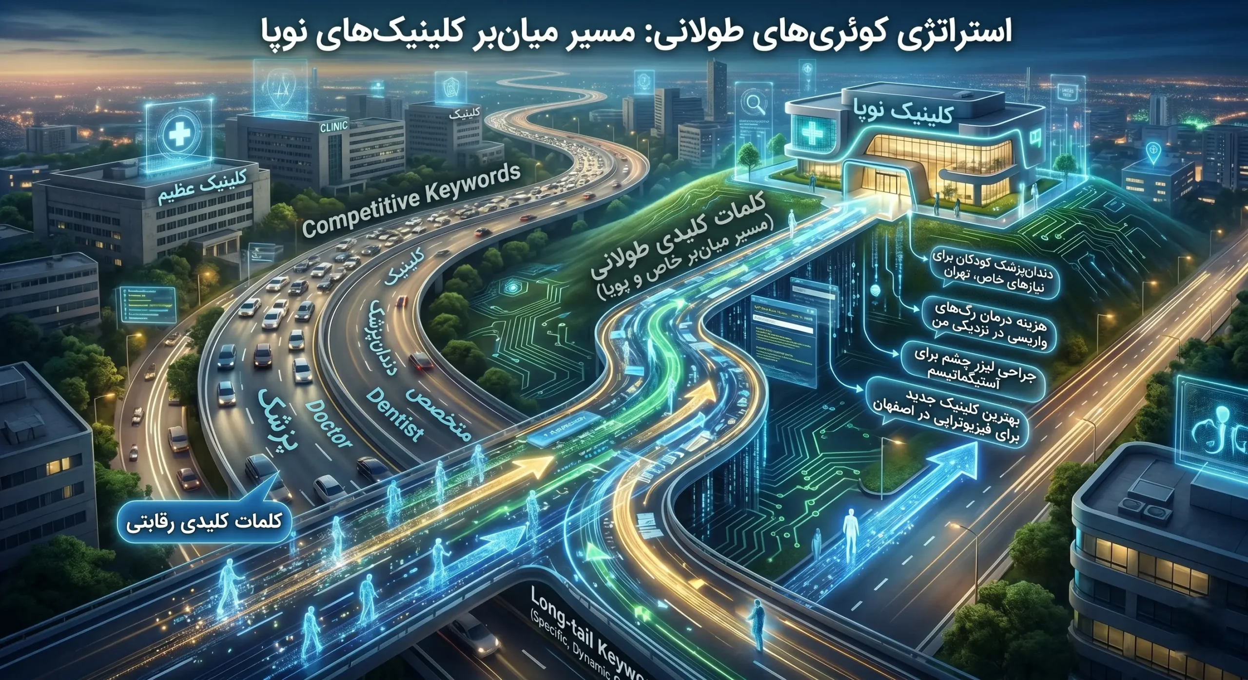 نبرد در صفحه اول گوگل؛ کلینیکهای نوپا چطور غولهای باسابقه زیبایی را شکست میدهند؟ استراتژی لانگ تیل