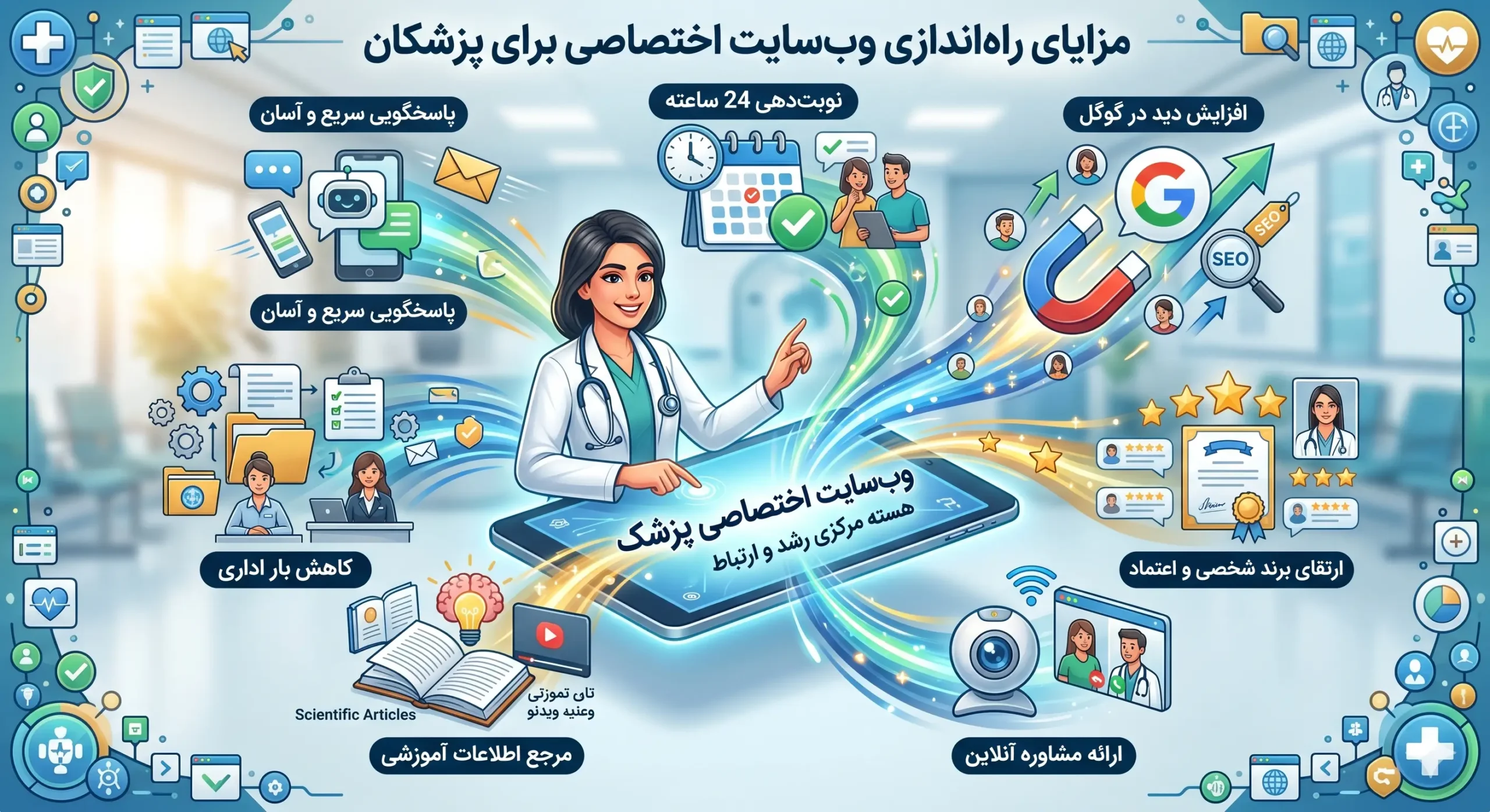 پایان امپراتوری دایرکتها؛ چطور سیستم نوبتدهی خودکار، کلاس کاری مطب را ارتقا میدهد؟ سایت شخصی پزشکی
